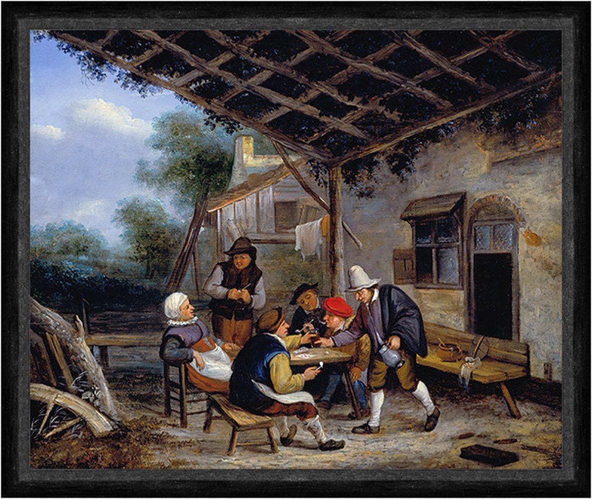 Kunstdruck Peasants drinking Adriaen van Ostade Bauern Hof Bier Landwirte Bank Fa, (1 St) von OTTO