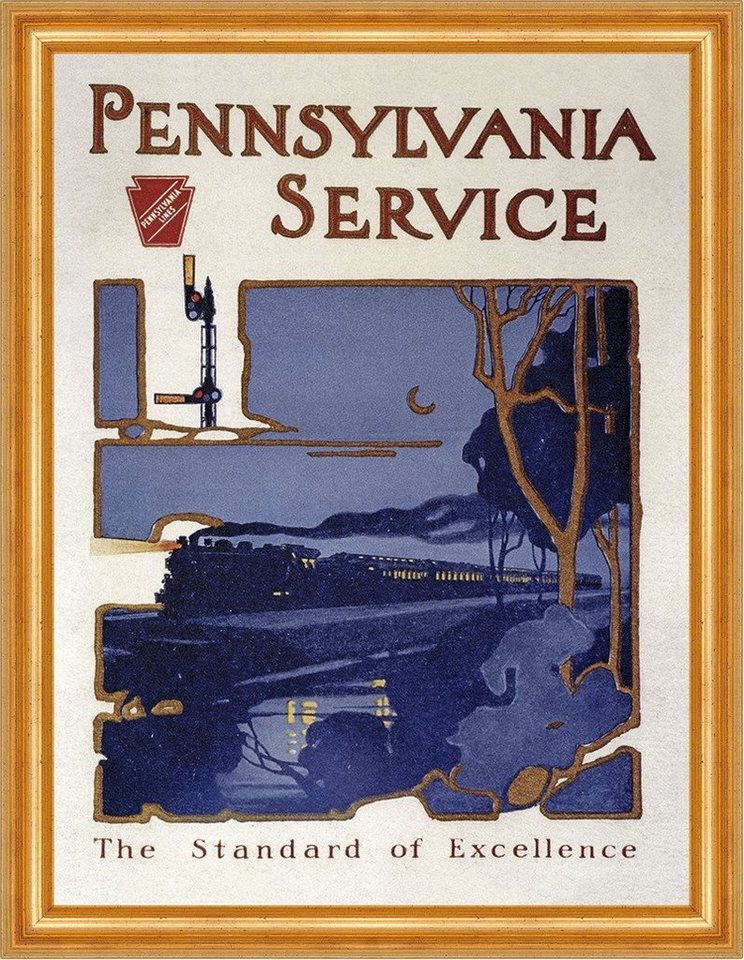 Kunstdruck Pennsylvania Service Amerika Zugverbindung Lokomotive Plakate A3 244 G, (1 St) von OTTO