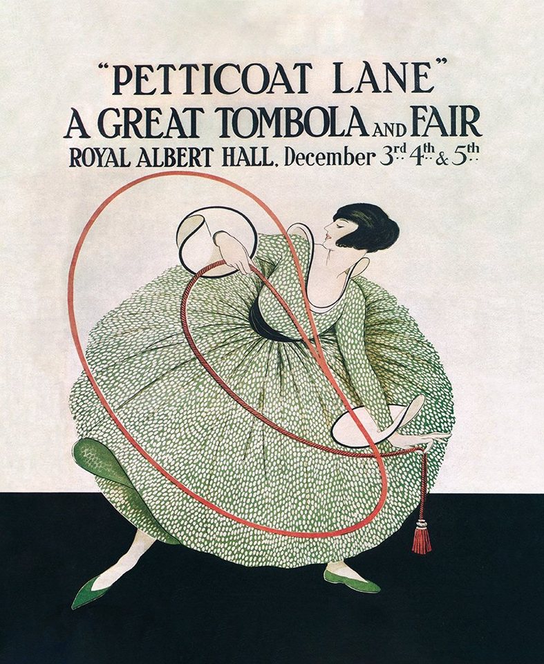BillerAntik Kunstdruck Petticoat Lane Royal Albert Hall Jugendstil Werbung Seil Plakate A1 39, (1 St) von BillerAntik