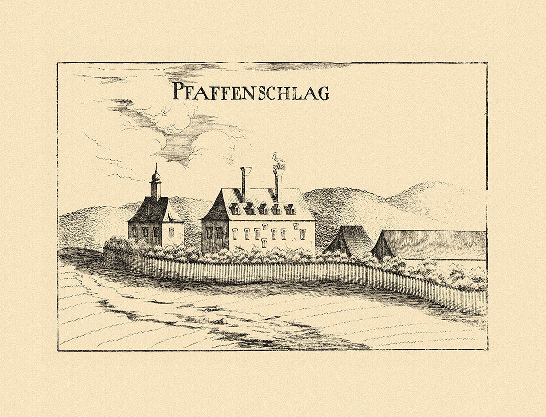 Kunstdruck Pfaffenschlag Waidhofen Thaya Vischer Österreich Burgen und Schlösser, (1 St) von OTTO