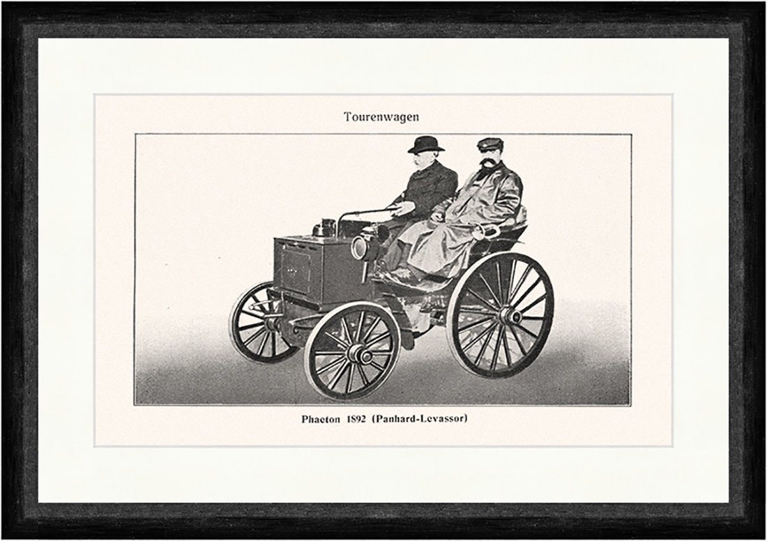 BillerAntik Kunstdruck Phaeton 1892 Panhard Levassor Tourenwagen Zweisitzer Faks Sport 051, (1 St) von BillerAntik