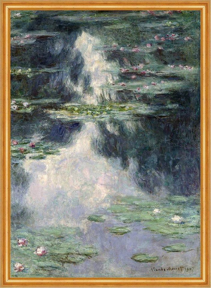 BillerAntik Kunstdruck Pond with Water Lilies Claude Monet Teich Wasserlilien Pflanzen Blüte, (1 St) von BillerAntik