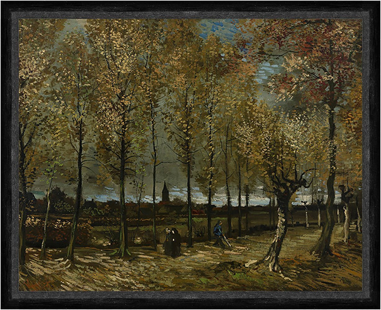 Kunstdruck Poplars near Nuenen Vincent van Gogh Bäume Pappeln Graubirke Allee Fak, (1 St) von OTTO