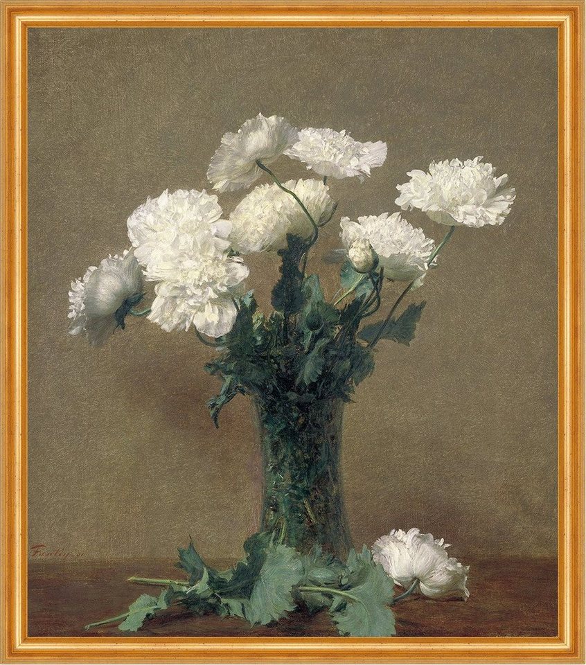 Kunstdruck Poppies Henri Fantin-Latour Blumen Mohnblume Vase Blüten Weiß B A2 022, (1 St) von OTTO