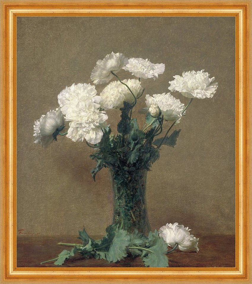 Kunstdruck Poppies Henri Fantin-Latour Blumen Mohnblume Vase Blüten Weiß B A3 022, (1 St) von OTTO