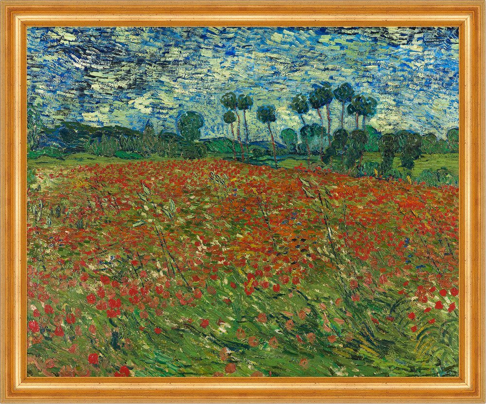 Kunstdruck Poppy field Vincent van Gogh Mohnblumen Feld Pflanzen Blüte B A3 03284, (1 St) von OTTO