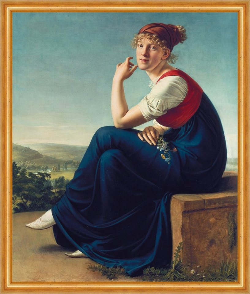 Kunstdruck Portrait of Heinrike Dannecker Gottlieb Schick Frauen Blumen B A1 0213, (1 St) von OTTO