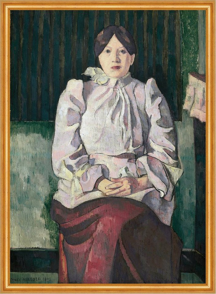 BillerAntik Kunstdruck Portrait of Marie Lemasson Emile Bernard Frauen Kleider Mode Bett B A2, (1 St) von BillerAntik