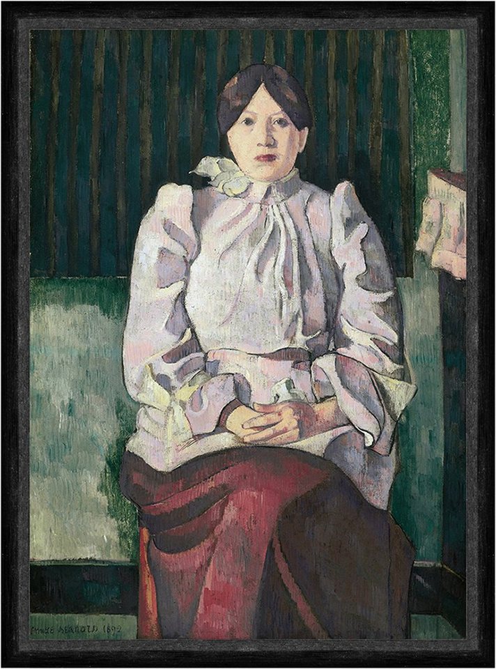 BillerAntik Kunstdruck Portrait of Marie Lemasson Emile Bernard Frauen Kleider Mode Bett Faks, (1 St) von BillerAntik