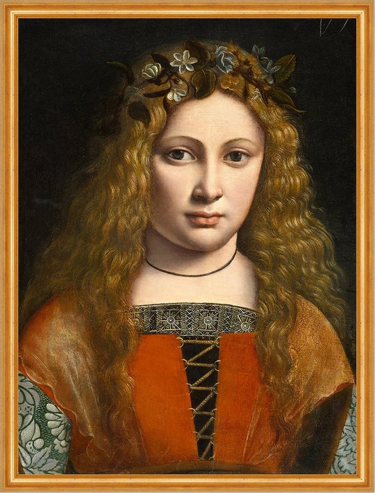 Kunstdruck Portrait of a Youth Crowned with Flowers Boltraffio Blumenkranz Frau B, (1 St) von OTTO