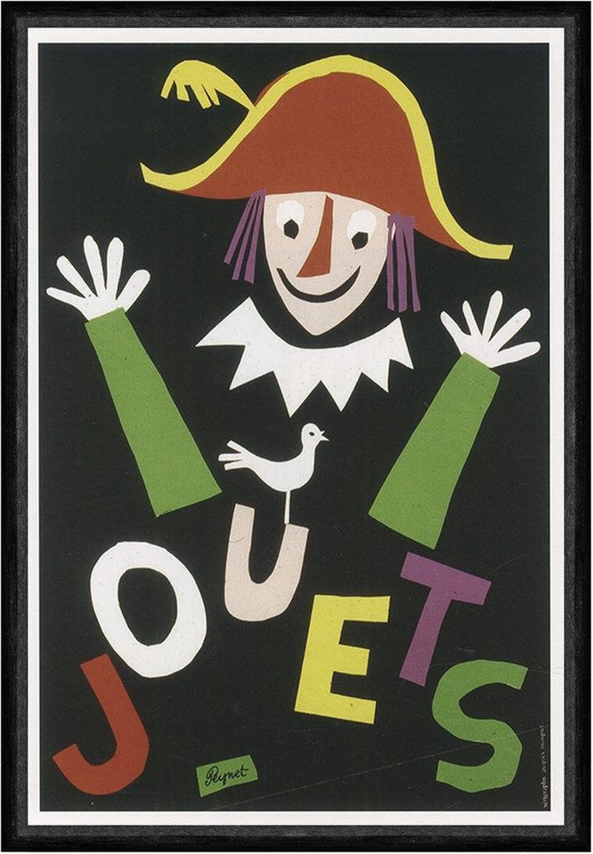 BillerAntik Kunstdruck Poster für Spielzeuge Jouets Raymond Peynet Singvogel Faks_Werbung 63, (1 St) von BillerAntik
