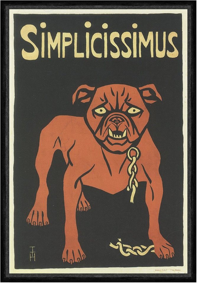 BillerAntik Kunstdruck Poster für das Magazin Simplicissimus Thomas Heine Kunstdruck Faks_Wer, (1 St) von BillerAntik