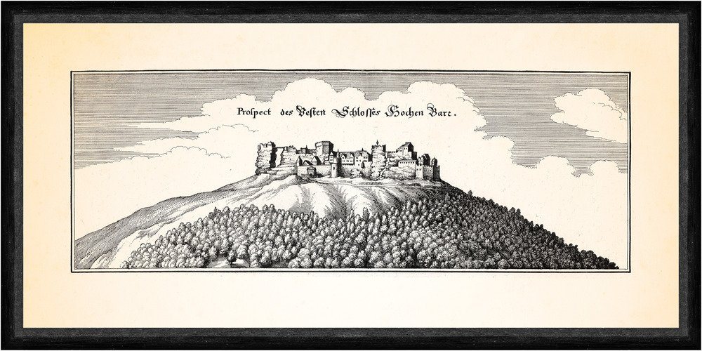 Kunstdruck Prospect des Festen Schlosses Hochem Bare Hohbarr Elsass Faks_Merian, (1 St) von OTTO