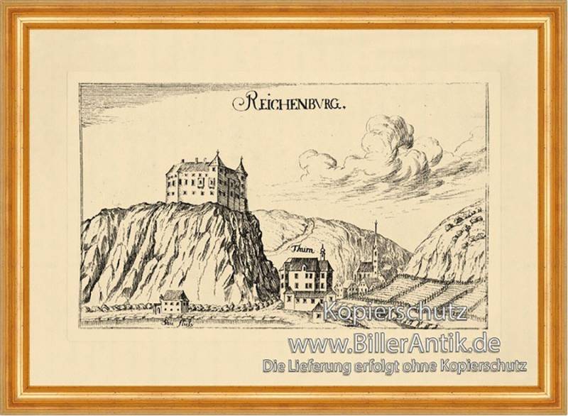 BillerAntik Kunstdruck Reichenburg bei Lichtenwald Vischer Österreich Burgen und Schlösser 83, (1 St) von BillerAntik