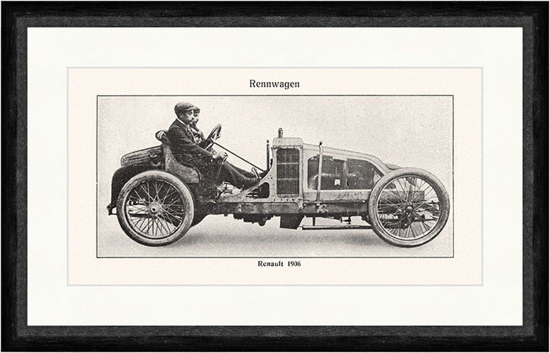 Kunstdruck Renault 1906 Rennwagen Zweisitzer Phaeton Speichenrad Faks Sport 031, (1 St) von OTTO