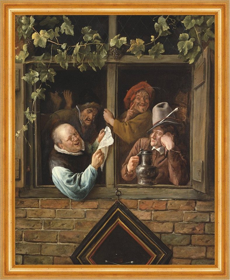 BillerAntik Kunstdruck Rhetoricians at a Window Jan Steen Fenster Rhetoriker Krug B A3 02441, (1 St) von BillerAntik