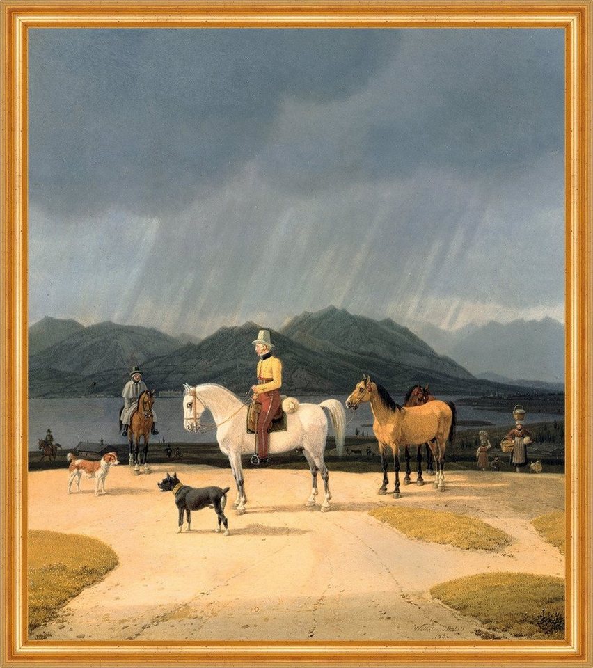 Kunstdruck Riders at the Tegernsee Wilhelm von Kobell Reiter Bayern Berg B A2 034, (1 St) von OTTO