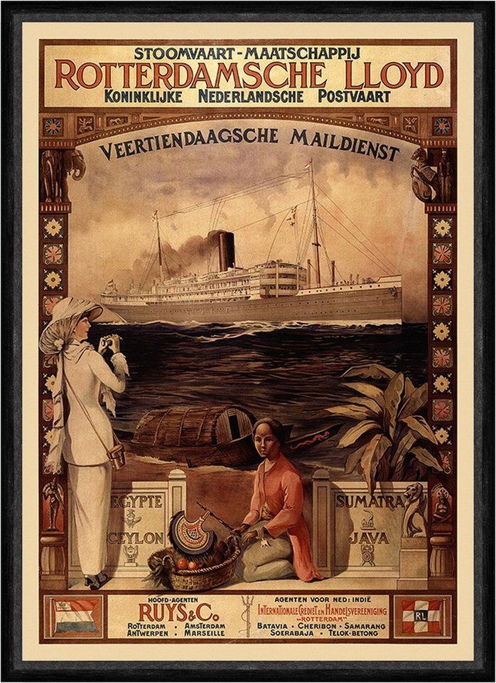 Kunstdruck Rotterdamsche Lloyd Maildienst Sumatra Java Postvaart Faks_Werbung 266, (1 St) von OTTO