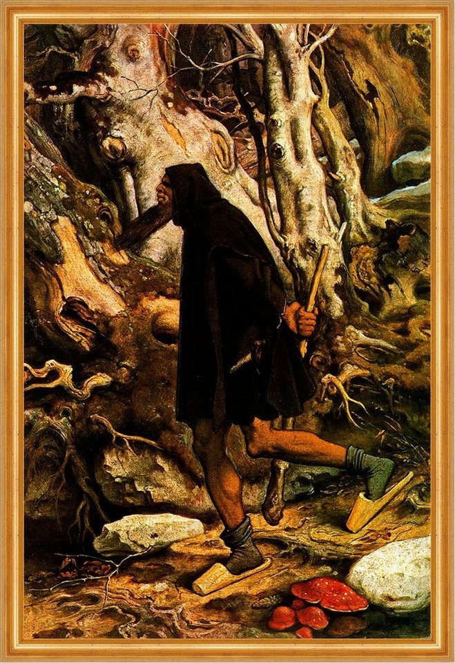 BillerAntik Kunstdruck Rübezahl Moritz von Schwind Natur Wald Wurzeln Riese Erzgebirge LW H A, (1 St) von BillerAntik