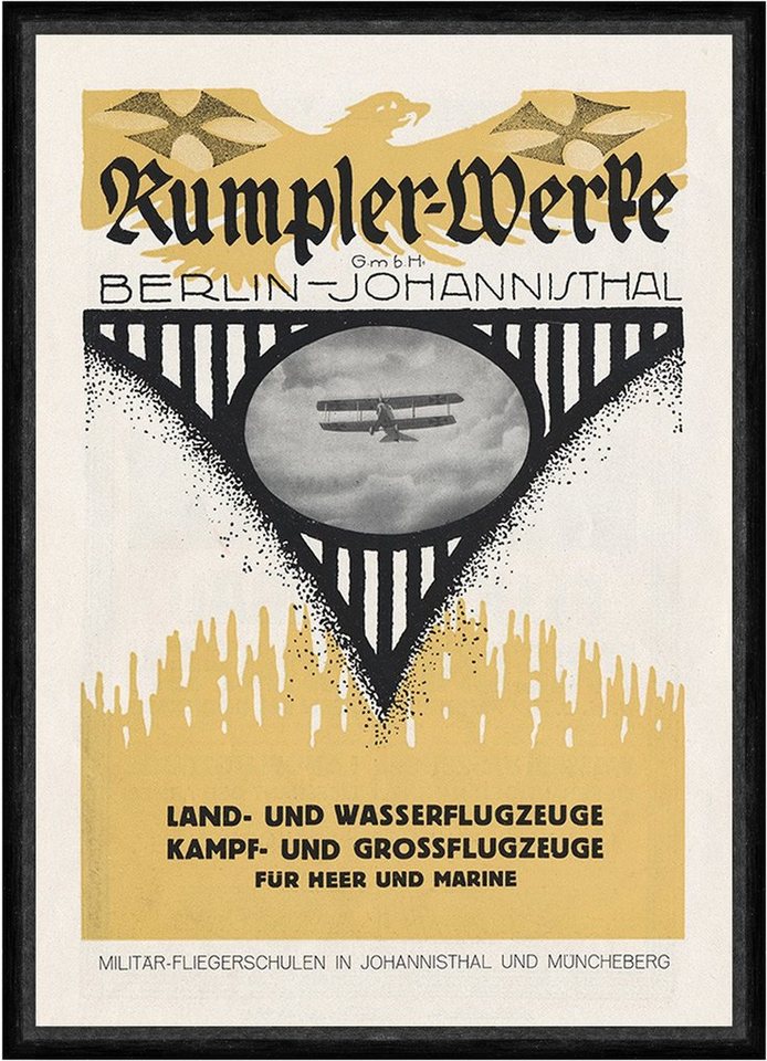 Kunstdruck Rumpler Werke Berlin Wasserflugzeuge Doppeldecker Plakat Faks_Motor 3, (1 St) von OTTO