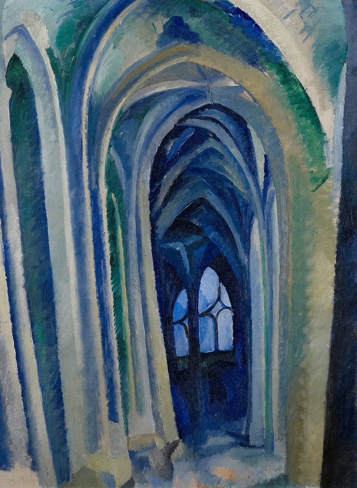 BillerAntik Kunstdruck Saint-Severin Robert Delaunay Gewölbe Gebäude Fenster Saal Säulen B A3, (1 St) von BillerAntik