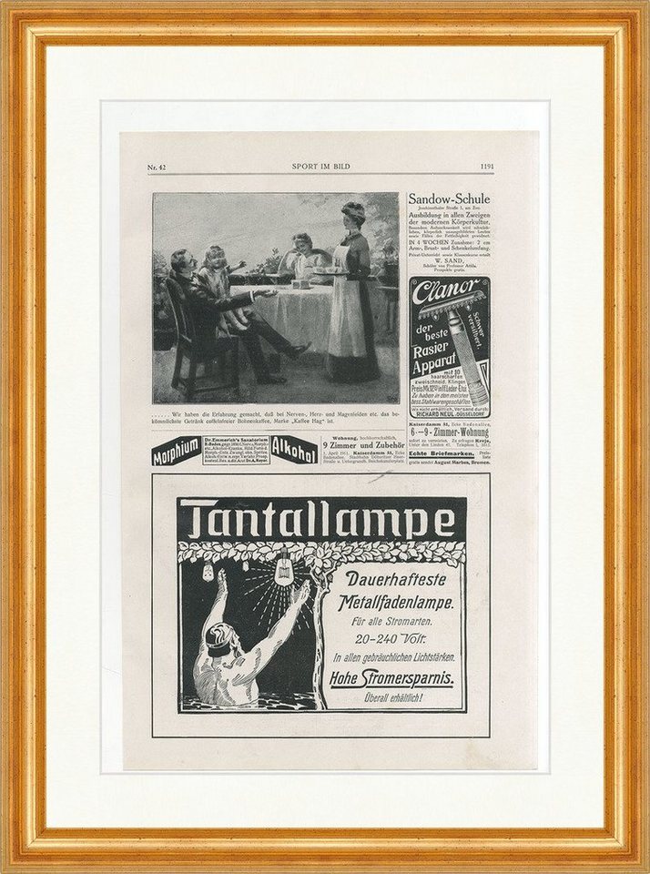 Kunstdruck Sandow Schule Körperkultur Clanor Rasierapparat Lampe Faksimile SP 326, (1 St) von OTTO