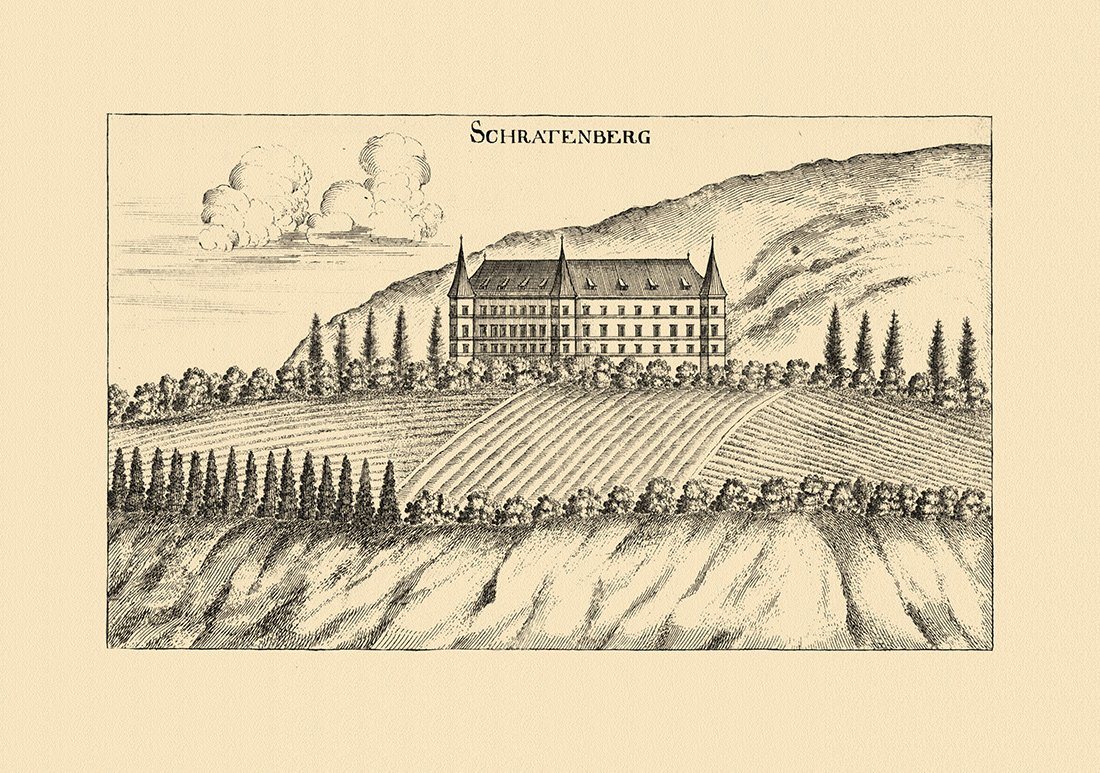 Kunstdruck Schrattenberg bei Scheifling Schloss Vischer Österreich Burgen und Sch, (1 St) von OTTO