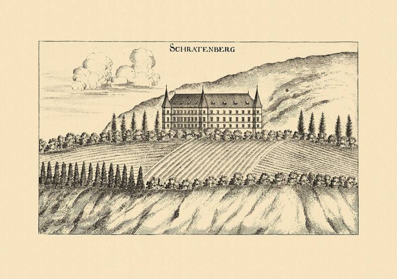BillerAntik Kunstdruck Schrattenberg bei Scheifling Schloss Vischer Österreich Burgen und Sch, (1 St) von BillerAntik