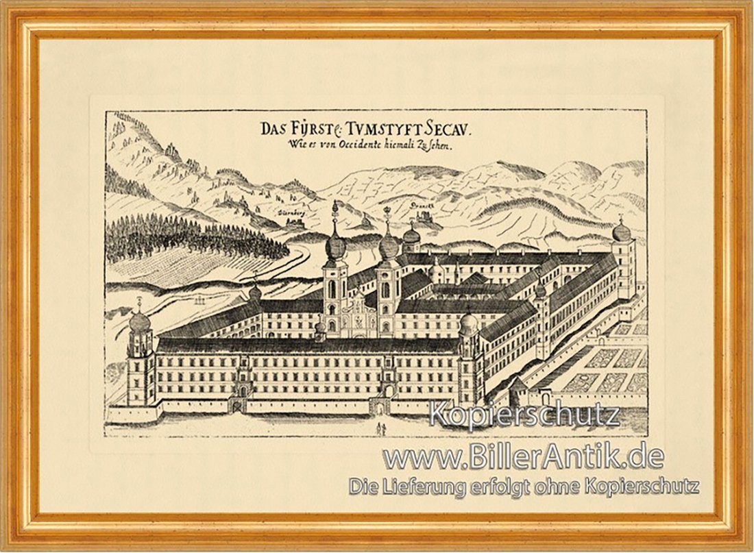 Kunstdruck Seckau bei Knittelfeld Stift Vischer Österreich Burgen und Schlösser 8, (1 St) von OTTO