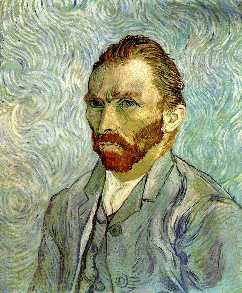 BillerAntik Kunstdruck Selbstbildnis Post Impressionismus Porträt Vincent van Gogh A3 054, (1 St) von BillerAntik