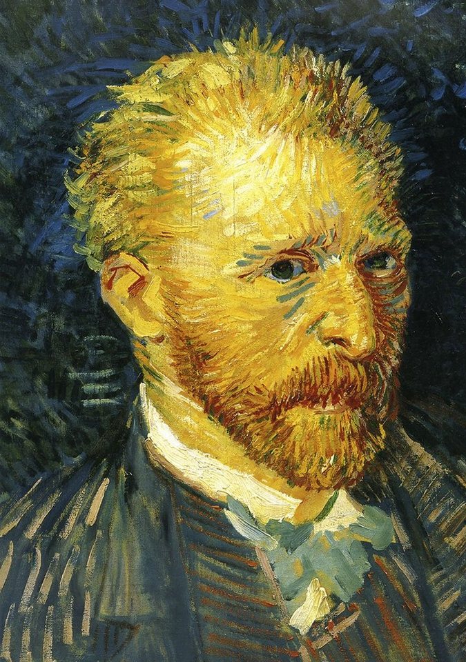 BillerAntik Kunstdruck Selbstbildnis Post Impressionismus Selbstporträt van Gogh A3 055, (1 St) von BillerAntik