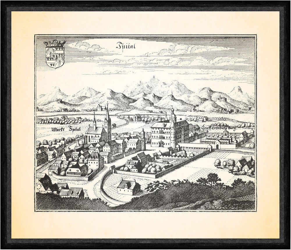 Kunstdruck Spital Spittal an der Drau Marktflecken Kärnten Schloss Porcia Faks_Me, (1 St) von OTTO