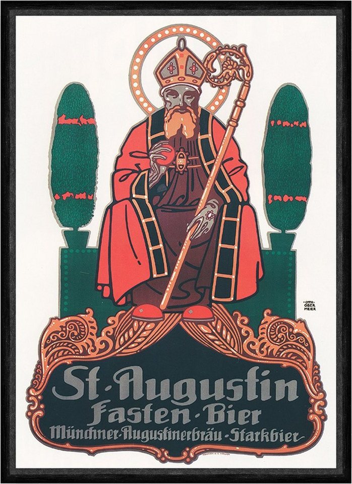 Kunstdruck St. Augustin Fasten Bier Augustinerbräu München Kunstdruck Faks_Werbun, (1 St) von OTTO