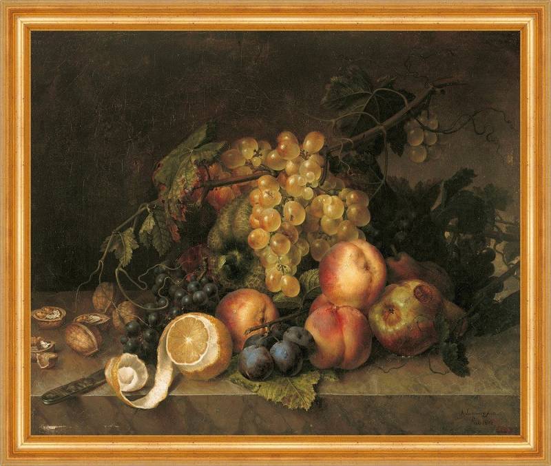BillerAntik Kunstdruck Still Life Francesc Lacoma I Fontanet Stillleben Früchte Obst B A3 017, (1 St) von BillerAntik