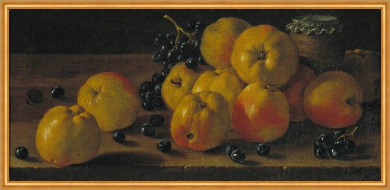 BillerAntik Kunstdruck Still Life with Apples, Grapes and a Pot of Jam Melendez Obst B A2 028, (1 St) von BillerAntik