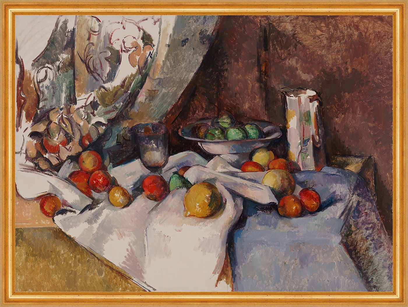 Kunstdruck Still Life with Apples Paul Cezanne Äpfel Stillleben Schale Tisch B A1, (1 St) von OTTO