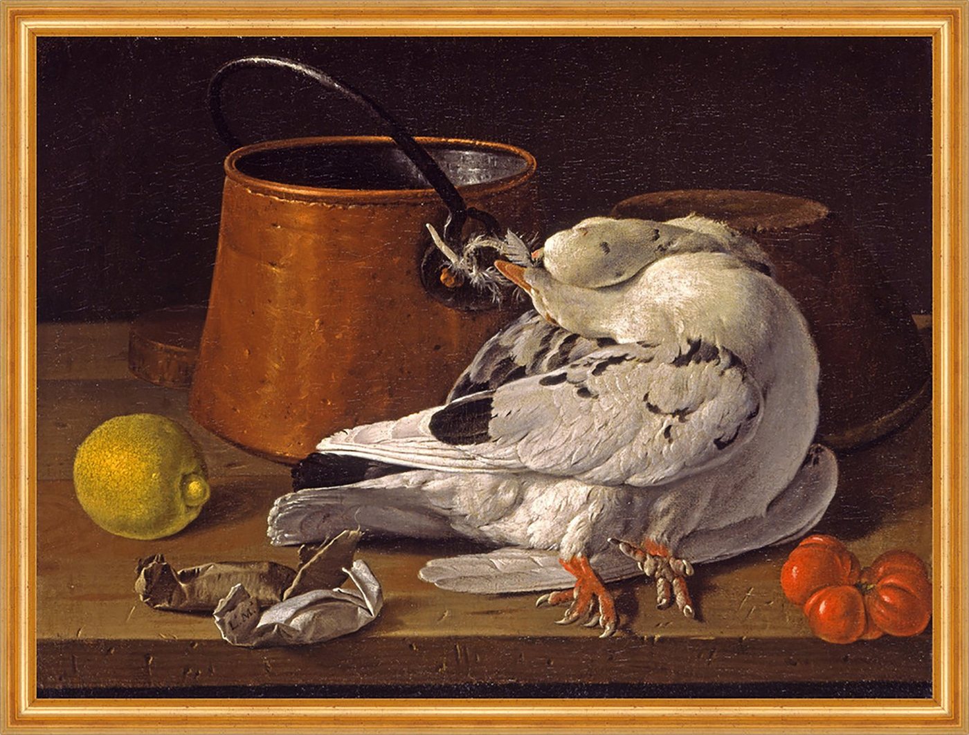 Kunstdruck Still Life with Game Luis Eugenio Melendez Vögel Wild Jagen Topf B A1, (1 St) von OTTO