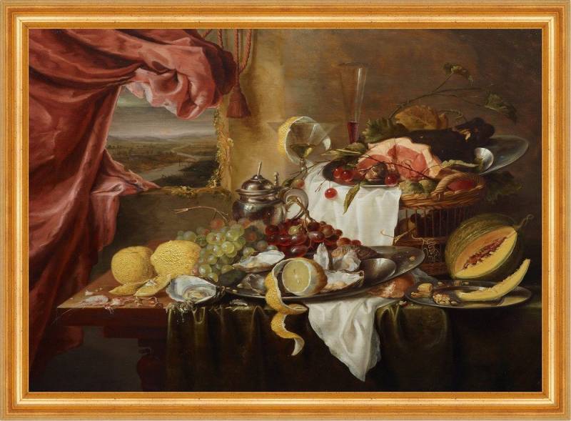 BillerAntik Kunstdruck Still life with imaginary view Laurens Craen Stillleben Obst B A3 0277, (1 St) von BillerAntik