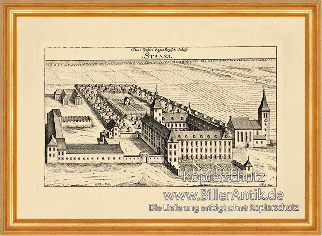 Kunstdruck Straß bei Leibnitz Strass Vischer Österreich Burgen und Schlösser 918, (1 St) von OTTO