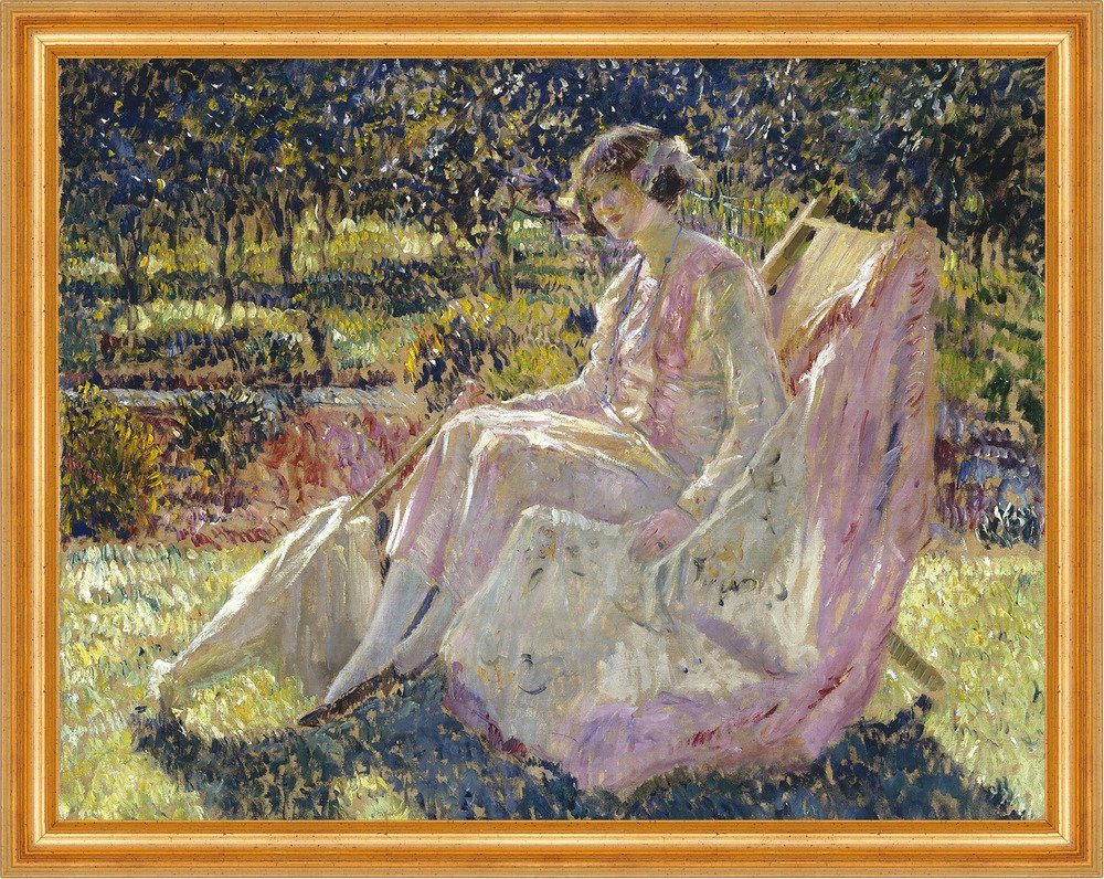 Kunstdruck Sunbath Frederick Carl Frieseke Sonnenbad Liegestuhl Garten B A3 01946, (1 St) von OTTO