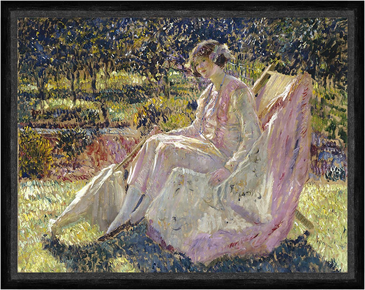 Kunstdruck Sunbath Frederick Carl Frieseke Sonnenbad Liegestuhl Garten Frauen Fak, (1 St) von OTTO