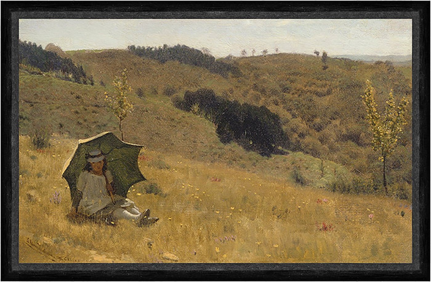 Kunstdruck Sunny Days Lawrence Alma-Tadema Sommer Sonnenschirm Wiese Hügel Faks_, (1 St) von OTTO