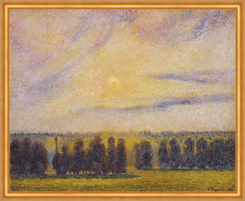 BillerAntik Kunstdruck Sunset at Eragny Camille Pissarro Sonnenuntergang Frankreich Natur B A, (1 St) von BillerAntik