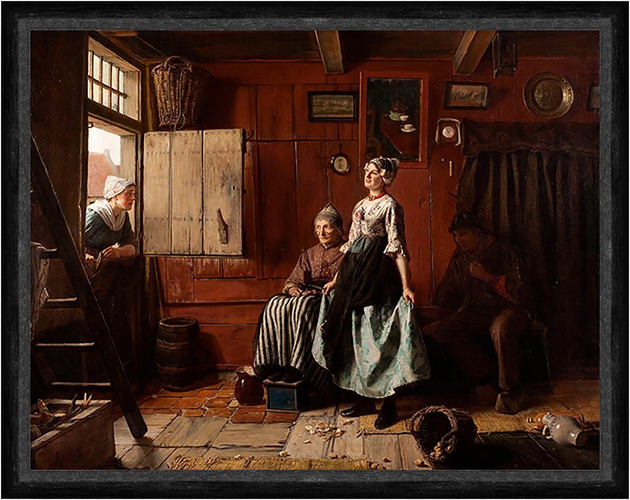 BillerAntik Kunstdruck Surprised Ferdinand Fagerlin Frauen Tür Besuch Überrascht Faks_B 0174, (1 St) von BillerAntik