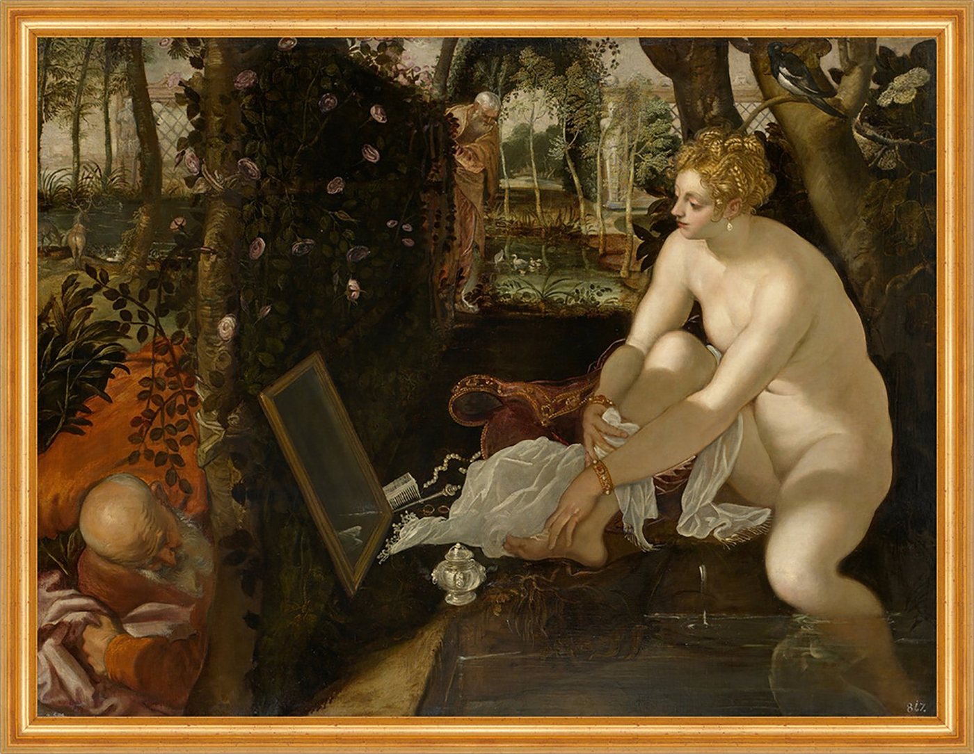 Kunstdruck Susanna and the Elders Jacopo Tintoretto Sankt Frauen alter Mann Bad B, (1 St) von OTTO