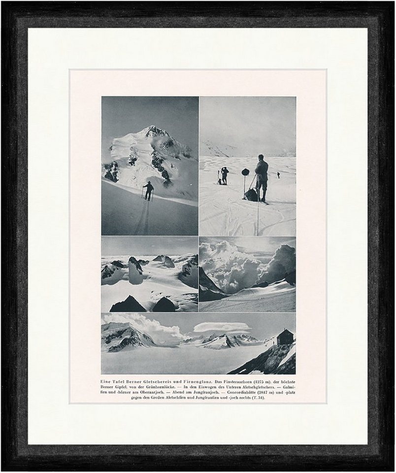 Kunstdruck Tafel Berner Gletschereis Firnenglanz Aletschgletscher F_Vintage 02044, (1 St) von OTTO