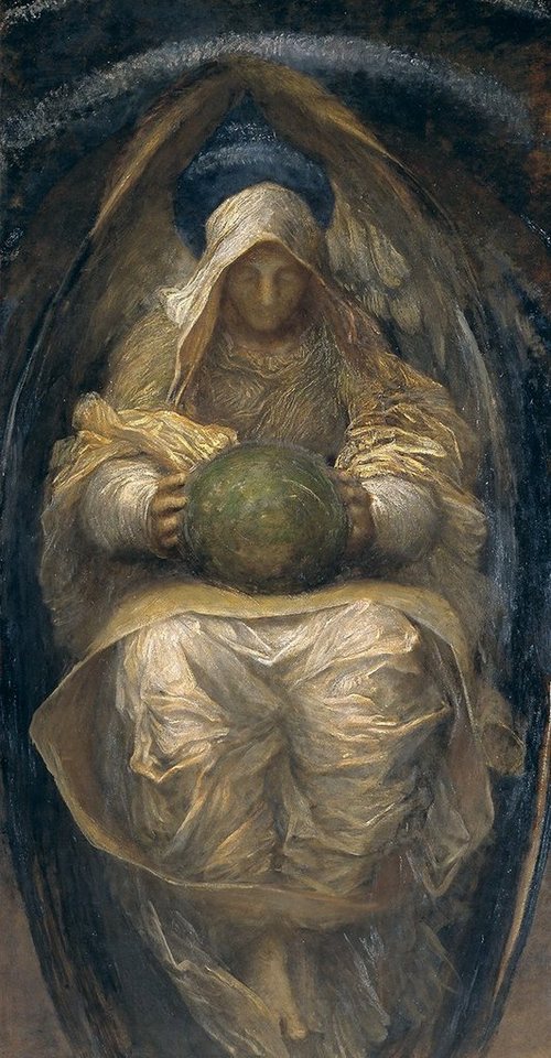 BillerAntik Kunstdruck The All-Pervading George Frederic Watts Gott Erde Globus Sankt Himmel, (1 St) von BillerAntik