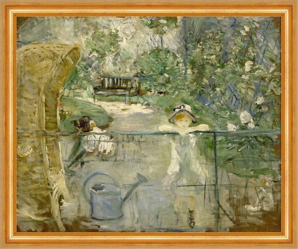 BillerAntik Kunstdruck The Basket Chair Berthe Morisot Garten Gießkanne Korbstuhl B A3 00882, (1 St) von BillerAntik