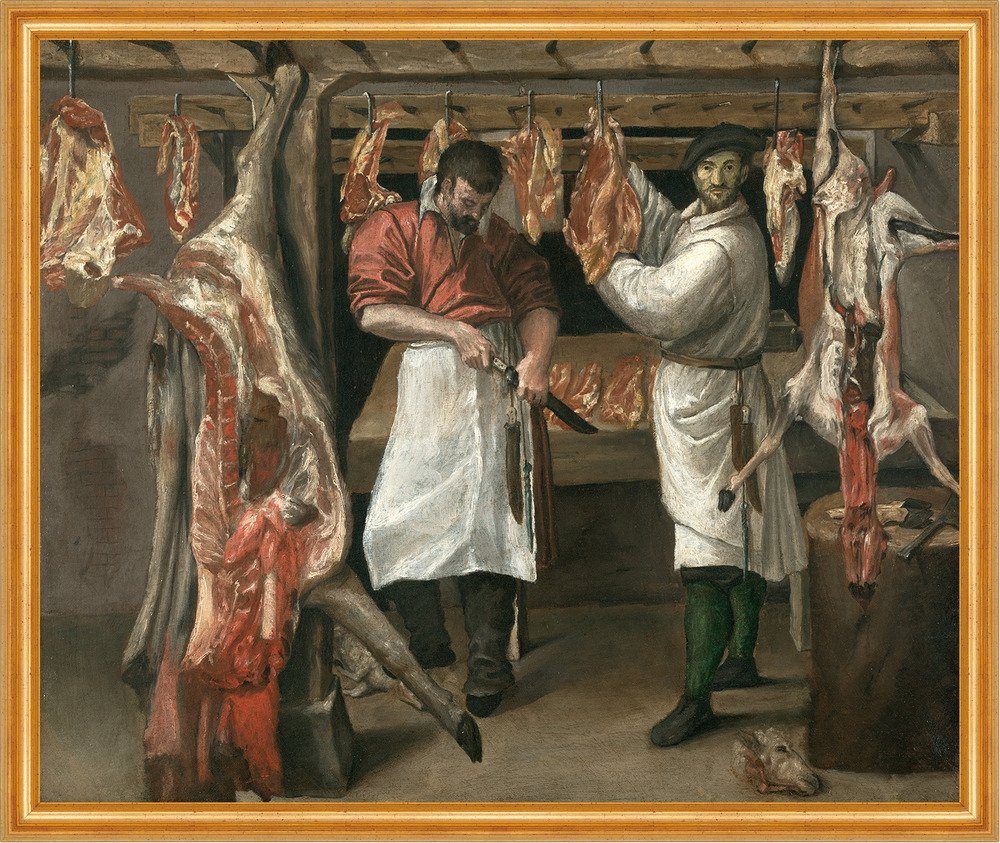 Kunstdruck The Butchers Shop Agostino Carracci Metzger Berufe Fleischer Messer B, (1 St) von OTTO