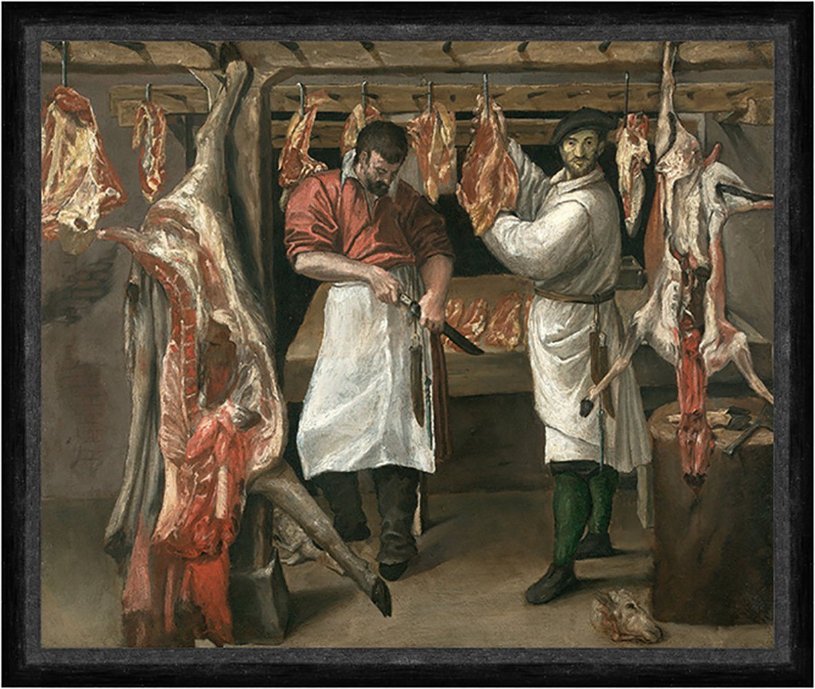 Kunstdruck The Butchers Shop Annibale Carracci Metzger Fleischer Berufe Messer Fa, (1 St) von OTTO